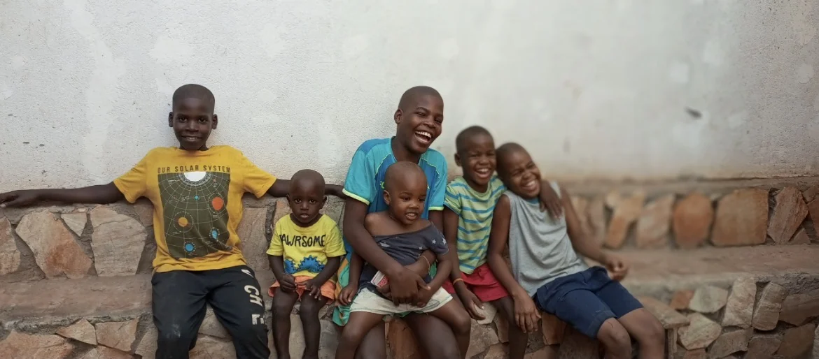 Children sharing a joyful moment